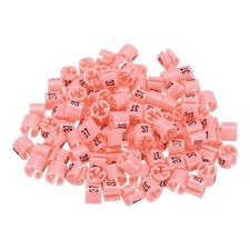 100 Pack Clothes Hanger Marker Number 37 Size Tag Fit 3mm Rod Pink