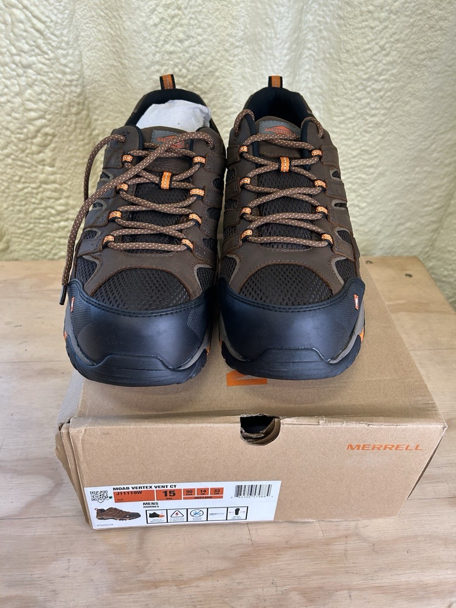 Merrell Moab Vertex Vent Comp Toe Work Shoes 11 Clay J11119 MERRELL WORK Men main image 2