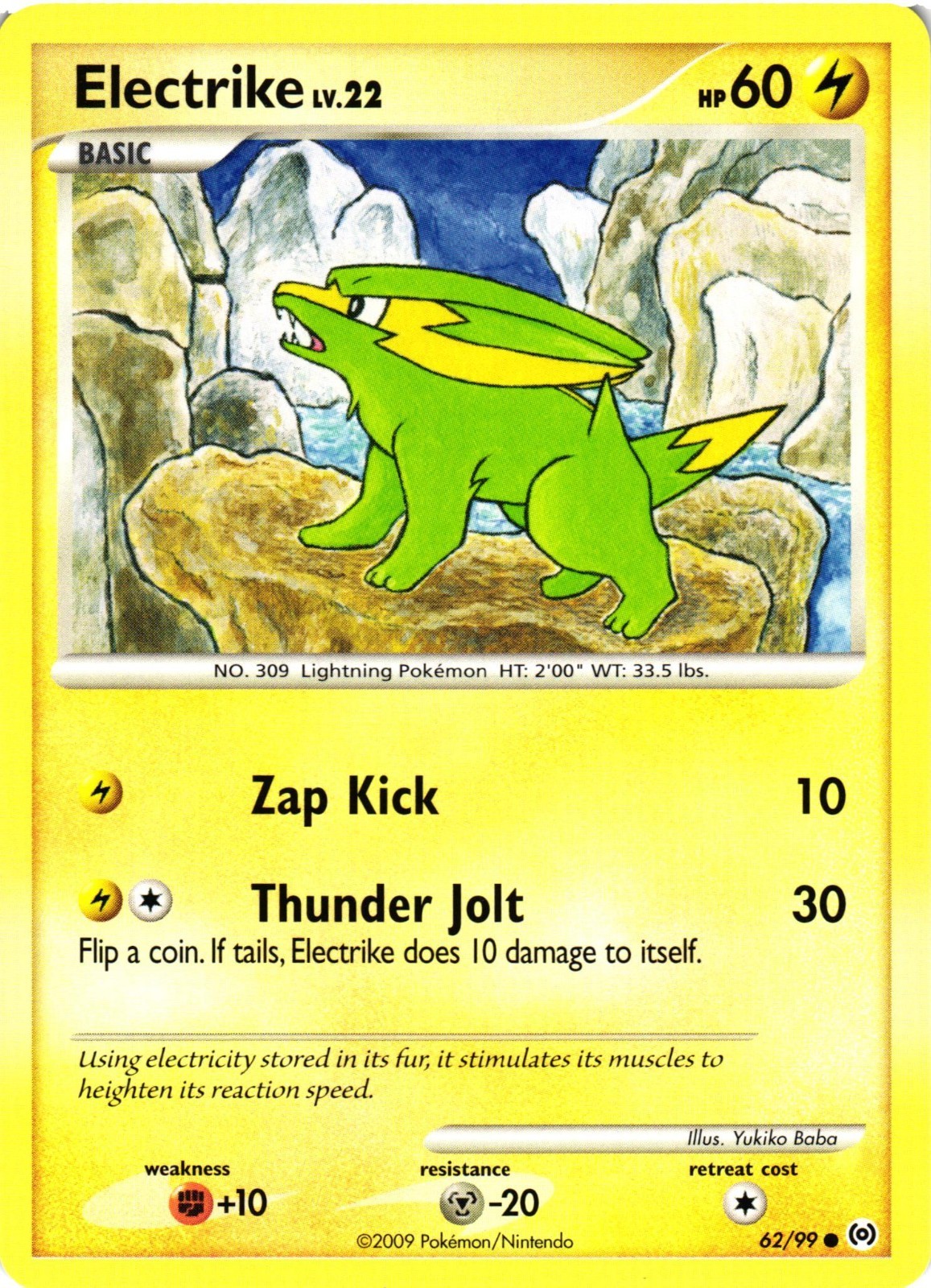 Pokemon TCG Electrike 62/99 Arceus Common NM