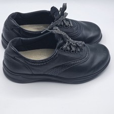 SAS Walk Easy Black Leather Comfort Walking Shoes Womens 10W Lace Up
