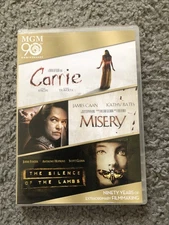 Carrie, Misery, & The Silence of the Lambs (DVD, 2014, 3-Disc Set) Tested