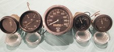 Vintage Scca Race Used Stewart Warner Guages Speedometer Fuel Water Oil Amp
