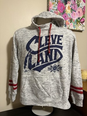GV Art Cleveland That I Love Gray Hoodie Ladies Size Large