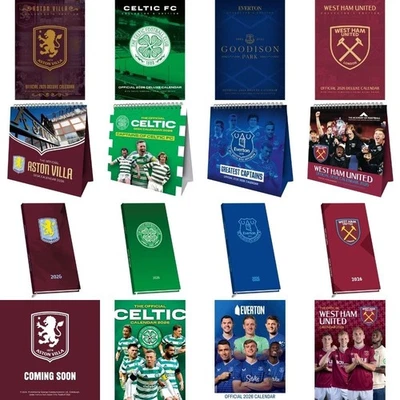 DANILO PROMOTIONS 2026 Calendar Diary Aston Villa, Celtic, Everton, West Ham Official Product