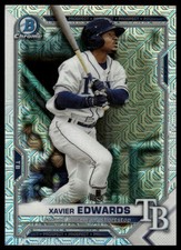 2021 Bowman #BCP-101 Xavier Edwards Chrome Prospects Mojo Refractor Yellow #/75