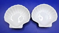 2 MINI SEASHELL REVOL LA PORCELAINE CULLUNARE DESSERT DIPPING BAKING DISH FRANCE