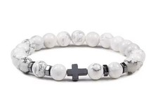 Handmade Beaded Charm  Bracelets  White Stone...