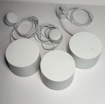Google Wifi Mesh Wifi System Wifi Routers - 3 Pack with Power Cords