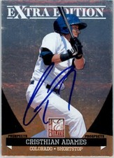 Cristhian Adames - 2011 Donruss Elite Extra Edition - #10 - AUTO Prospects
