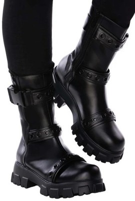 KILLSTAR Astral Ash Unisex Fashion Boots US10 W US8 M / Black / Goth Cyber Punk