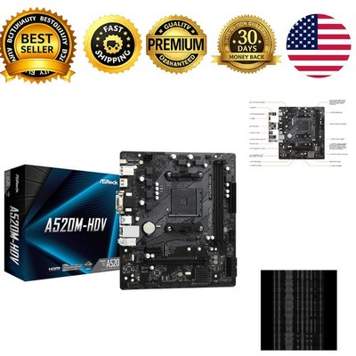 ASUS A520M HDV AMD AM4 Motherboard for Ryzen 3000 4000G 5000G 32GB