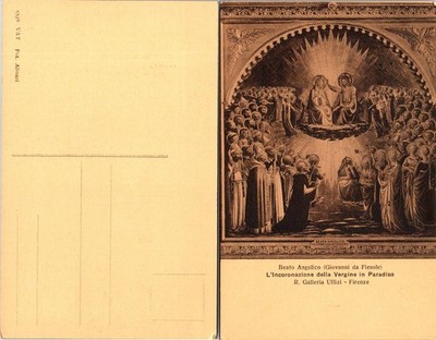 Beato Angelico Postcard LIncoronazione della Vergine Uffizi Firenze Unposted
