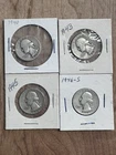 Lot of 4 Washington Quarters 1940, 1943, 1945, 1946-S