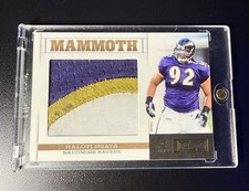 2011 Panini Playbook Haloti Ngata Mammoth DIRTY Patch #/25 Ravens Game Worn