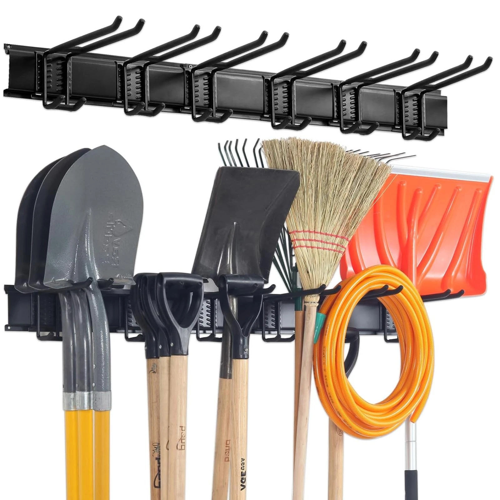 Green Haven Heavy Duty 48-inch Garden Tool Rack Wall-Mounted Garage Organiser