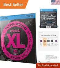 Nickel Wound Bass Guitar Strings 45-100, Pack of 1 - For Superior Sound