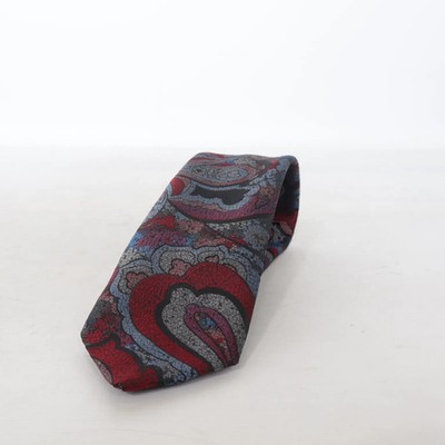 Harmony Theme, Krawatte, Herren, Rot/Blau/Grau, Paisley #g2S