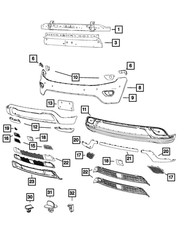 Genuine Mopar Adaptive Cruise Control Bezel 68143107AB
