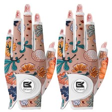 Half Finger Golf Gloves 2 Pack, Lightweight  Breathable for Comfort  Control