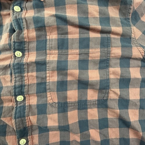 American Eagle superweiches Langarm Herren XXL rosa & blau kariert Knopfleiste - Bild 3 von 11