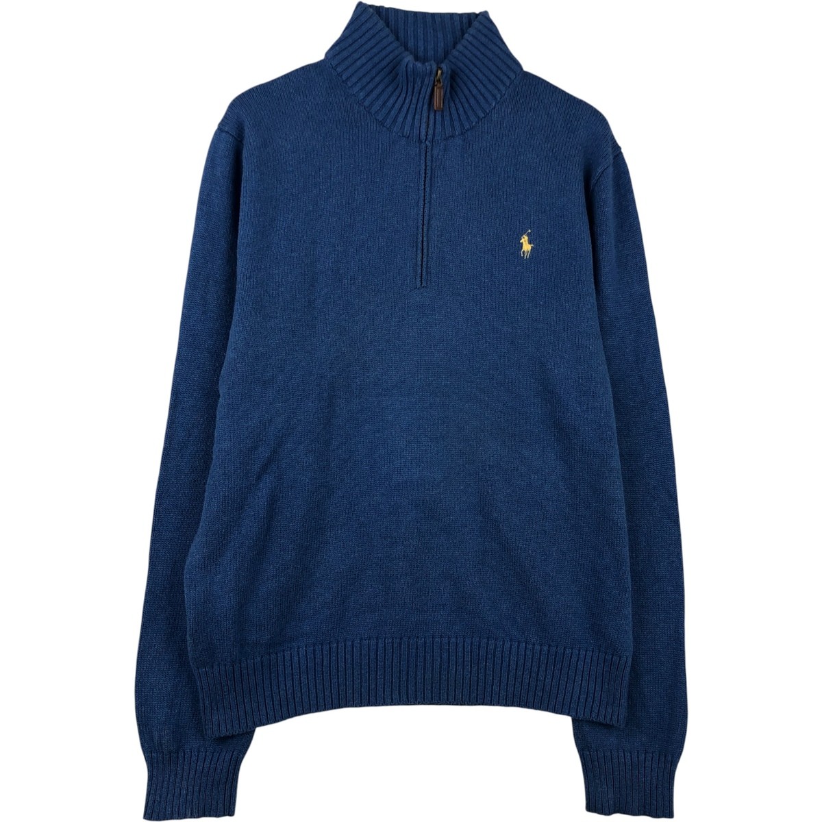 Vintage Ralph Lauren POLO RALPH LAUREN cotton knit half-zip sweater men