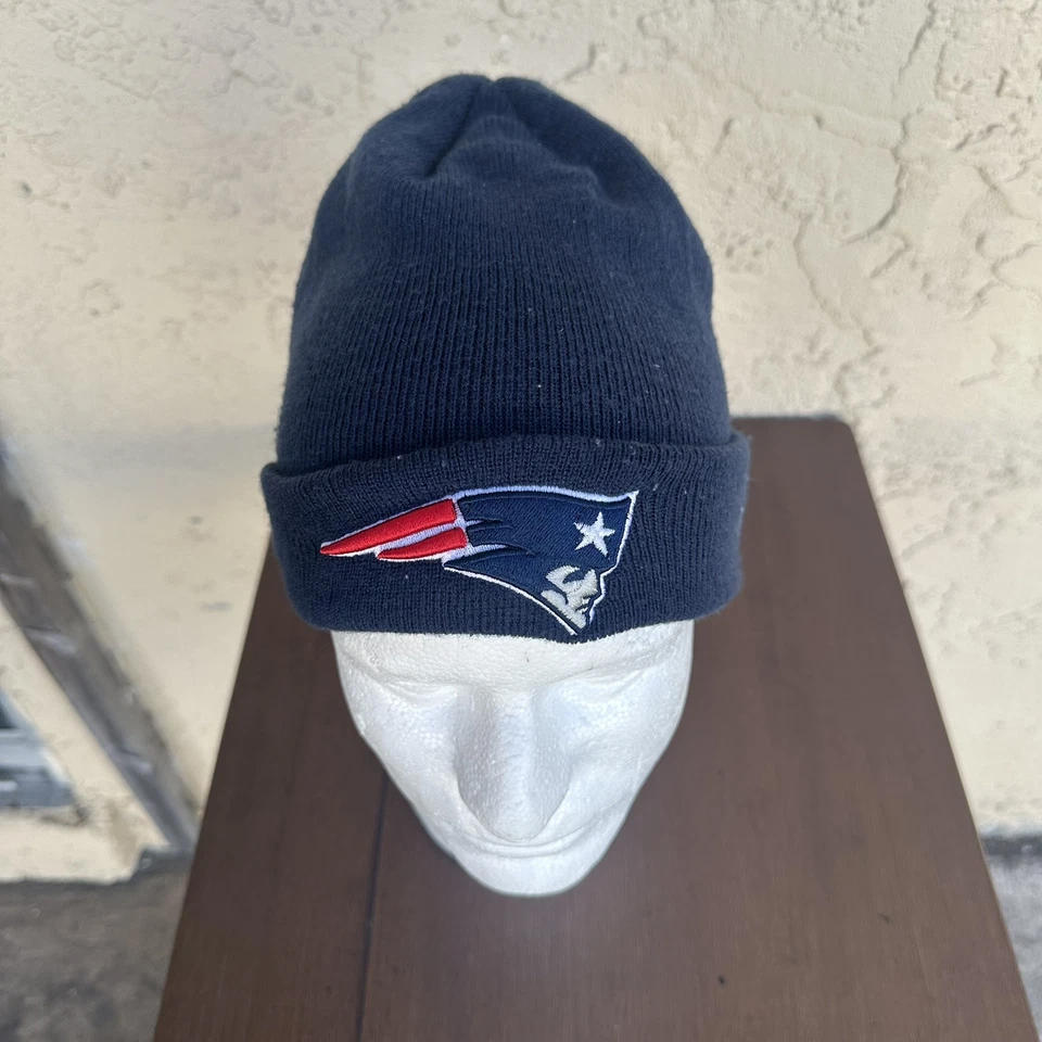 New Era New England Patriots Gorra Sombrero Adulto Gorro Azul NFL Fútbol Gronk Invierno Foto 2 de 4