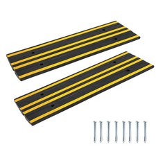 Heavy Duty Vehicle Curb Ramp 2 Pack 48 Inch Rubber Driveway Threshold 15T Load