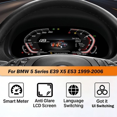 10.2INCH Digitales Kombiinstrument für BMW X5 E53 5er E39 Armaturenbrett Display