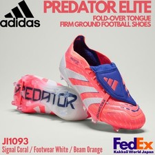 adidas Soccer Cleats PREDATOR ELITE FT FG Signal Coral /White/Beam Orange JI1093