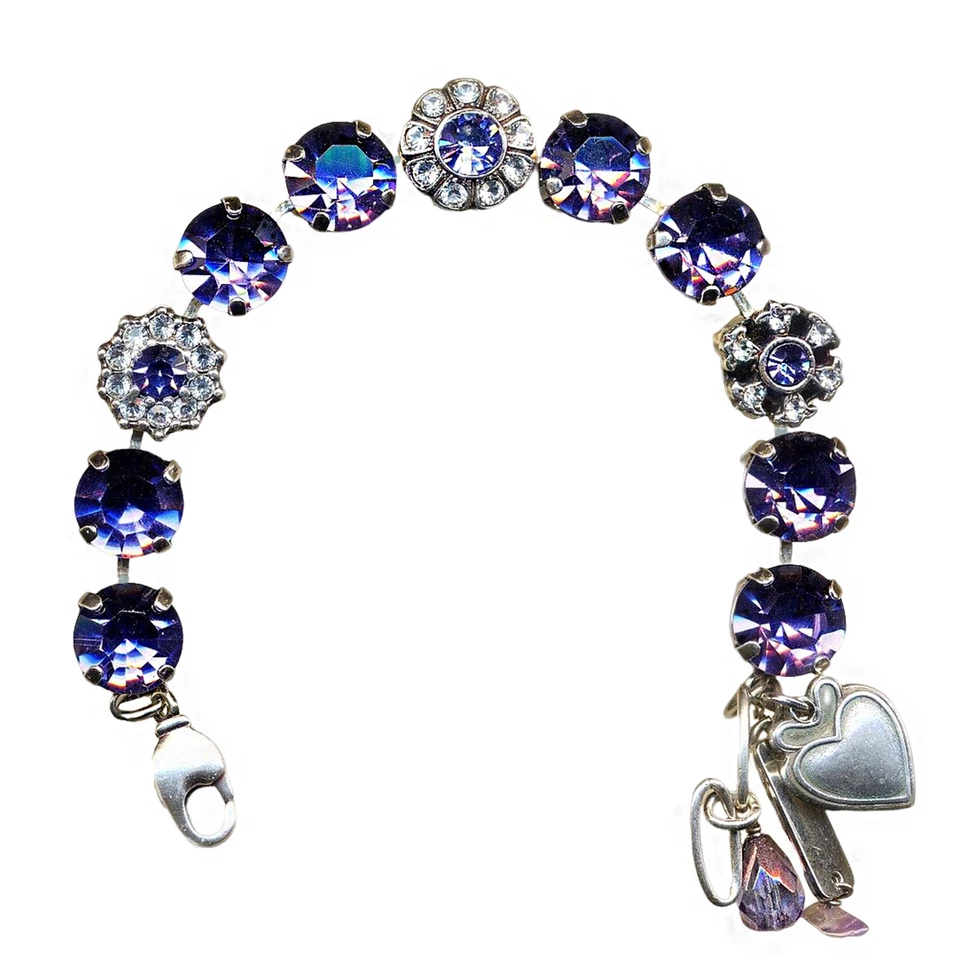 Pulsera Mariana Exude Elegancia Tanzanita y Cristales Austriacos Transparentes Mi Tesoro... Foto 2 de 3