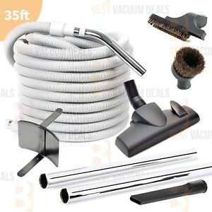 nEW Deluxe Central Vacuum 35 ft Lightweight Hose Attachment VAC Set-Easy to uSE!