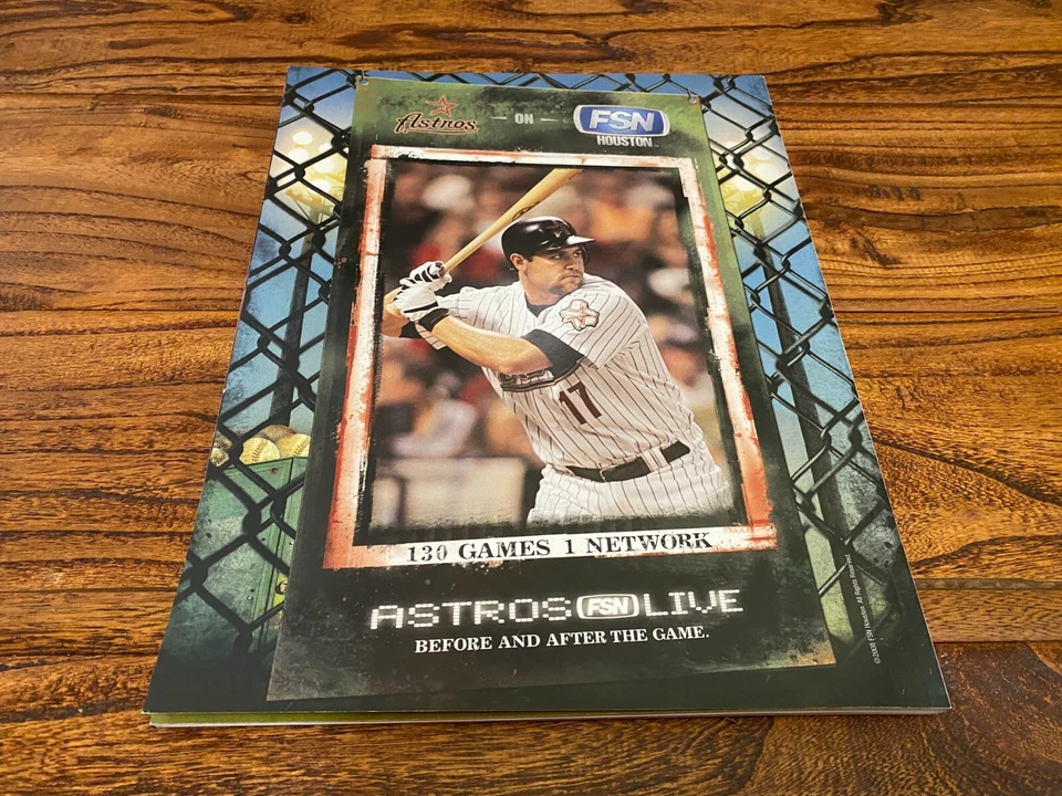 July 2008 Houston Astros Game Day Program Stadium Only Lance Berkman Big Puma - Image 3 of 3