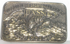 Bass Anglers Sportsman Society - 1988 Great American Buckle Co Brass Belt Buckle