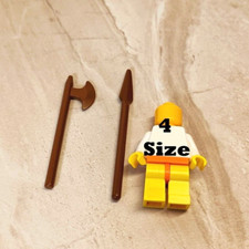 LEGO Spear Halbert Axe Long Handle Knight Kingdoms Standard Brown Classic