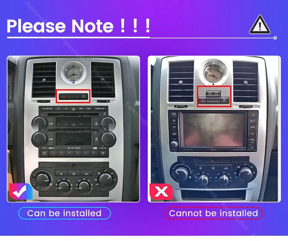 Rádio estéreo GPS navegação 9" para Chrysler 300C 2005-2010 Android 15 Apple CarPlay carro - Imagem 3 de 4