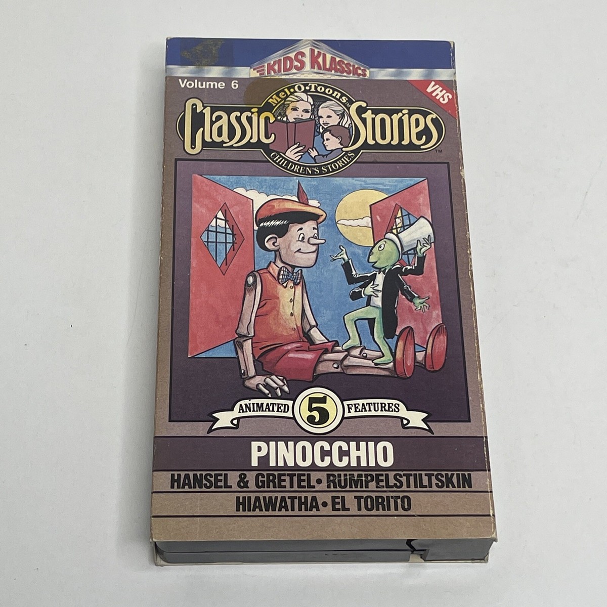 Vtg 1986 Kids Klassics Mel-o-Toons 5 Classic Stories VHS Tape Vol