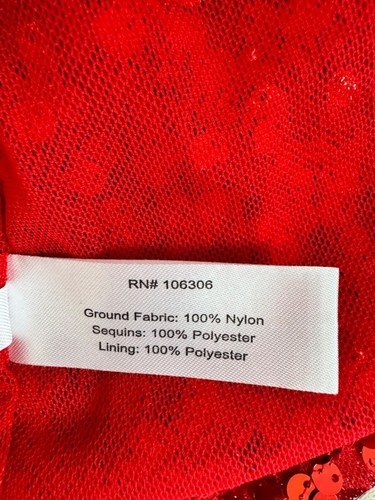 Size XS X-Small Boston Proper Red Sequin Cold-Shoulder Top Dressy Party Holiday - Picture 8 of 10