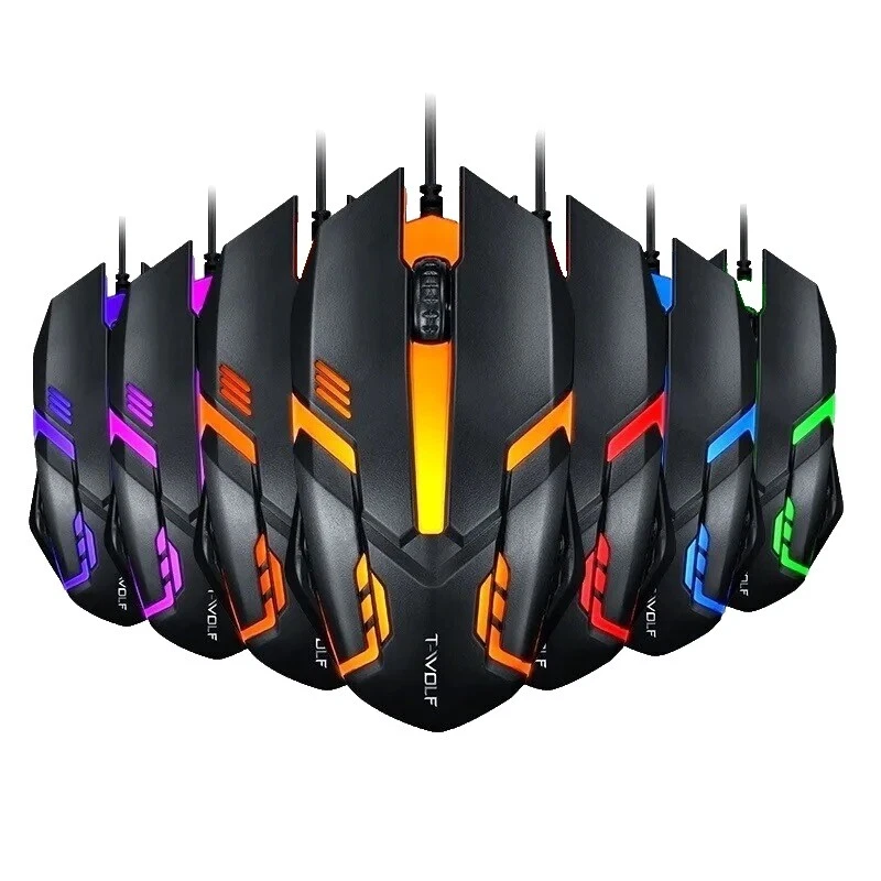 Multicolor USB Computer Gaming Mice