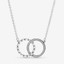 thumbnail 2 - NEW GENUINE PANDORA SILVER ENTWINED CIRCLES SPARKLE NECKLACE 45CM 396235CZ