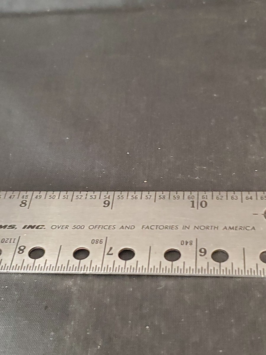 Vintage Moore Business Forms Co 16 inch Metal Ruler Template Holes | eBay