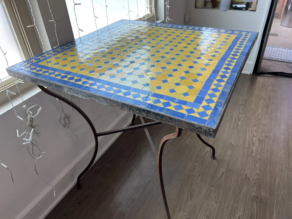 mesa mosaico mosaico vintage Foto 3 de 3