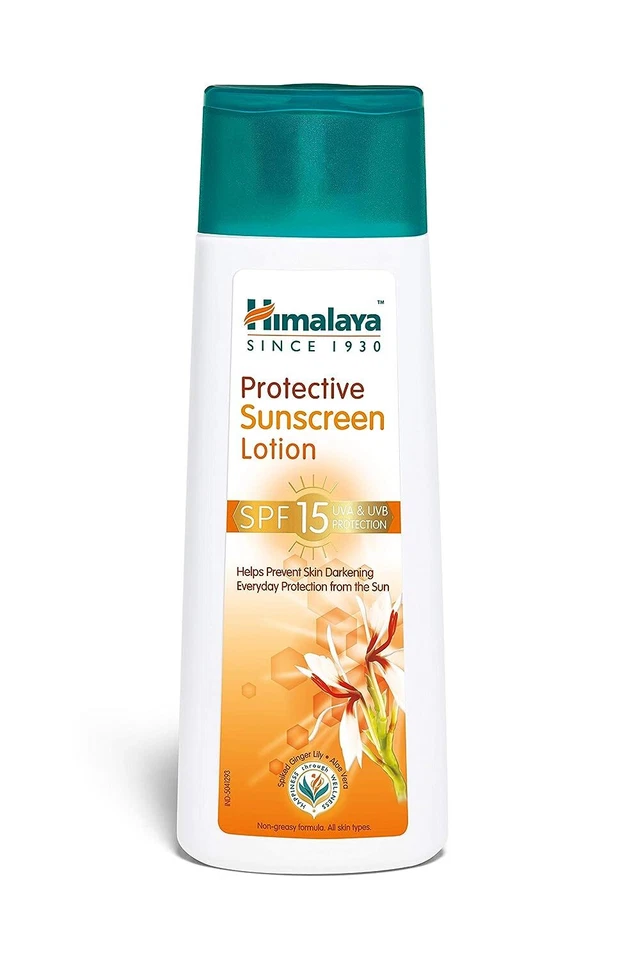 Loción protectora de protección solar Himalaya Herbals FPS 15 para hombres y mujeres 100 ml Foto 3 de 4
