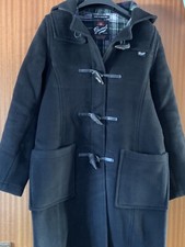 Womens Black Gloverall Duffle Coat Size 10