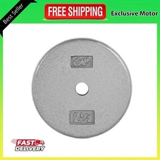 CAP Barbell Cast Iron Standard 1-Inch Weight Plates, Gray, Single, 5 Pound