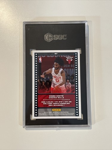 2019 Panini Stickers Coby White GOLD /10 RC Rookie SGC 8.5 - Bild 2 von 2