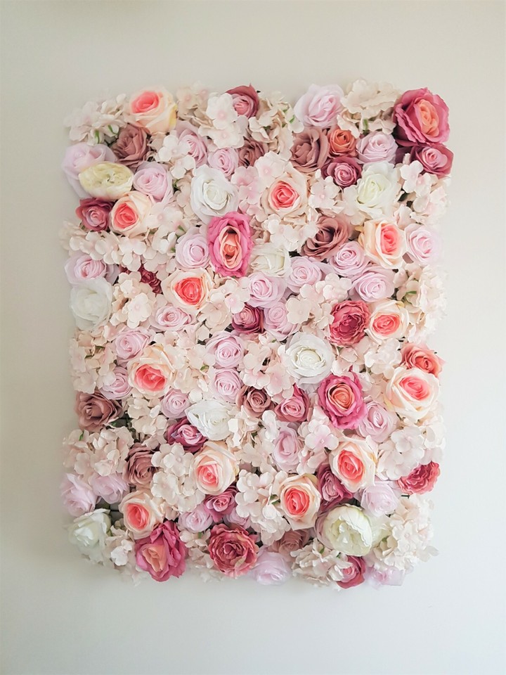 60x40cm Artificial Flowers DIY Wedding Decoration Flower Wall Panels