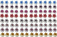 96 piece set Crystal Hair Twists for Women Girls Hair Styling 12 ea 8 colors