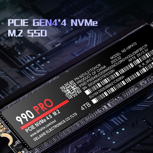 Disque dur SSD universel haute vitesse de transfert 1/2/4 To 990 Pro PCIE 4.0 NVME M.2 - Photo 8/28