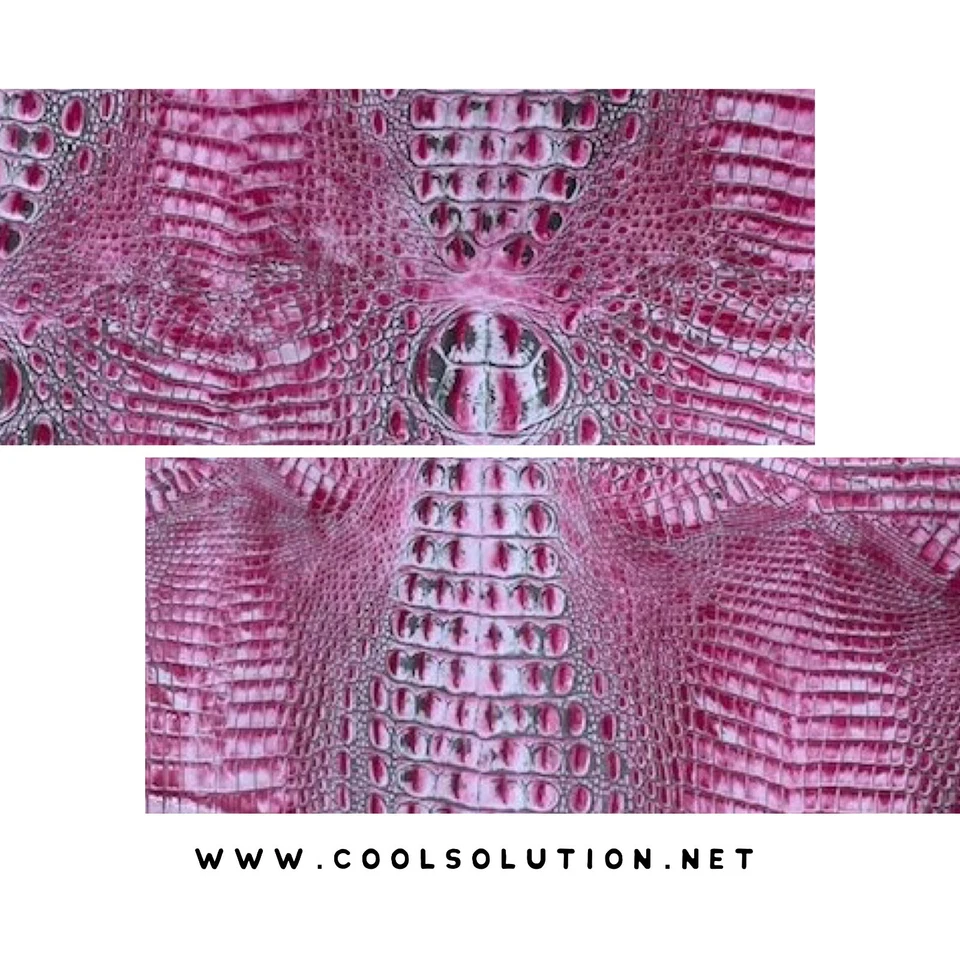 Embossed Leather Crocodile Flamingo, Leather Sheets for Crafters, Wallets, Bags - Image 3 of 3