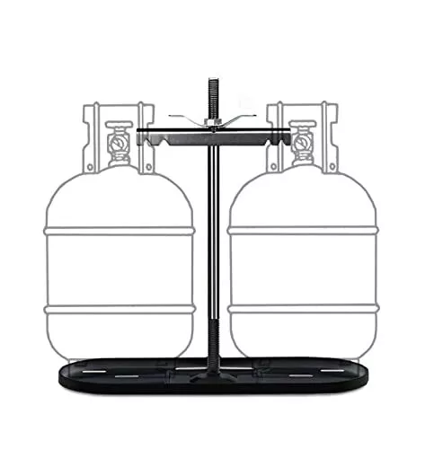 RVPNR RV Dual Propane Tank Cylinder Rack for Camper and Travel